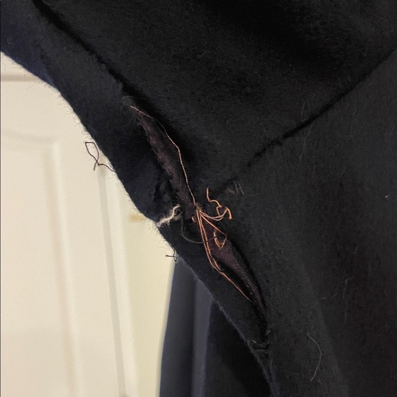 Vintage Forstman John Weitz Navy Coat Wool Blend, Made in USA Acetate Lined - Picture 5 of 5